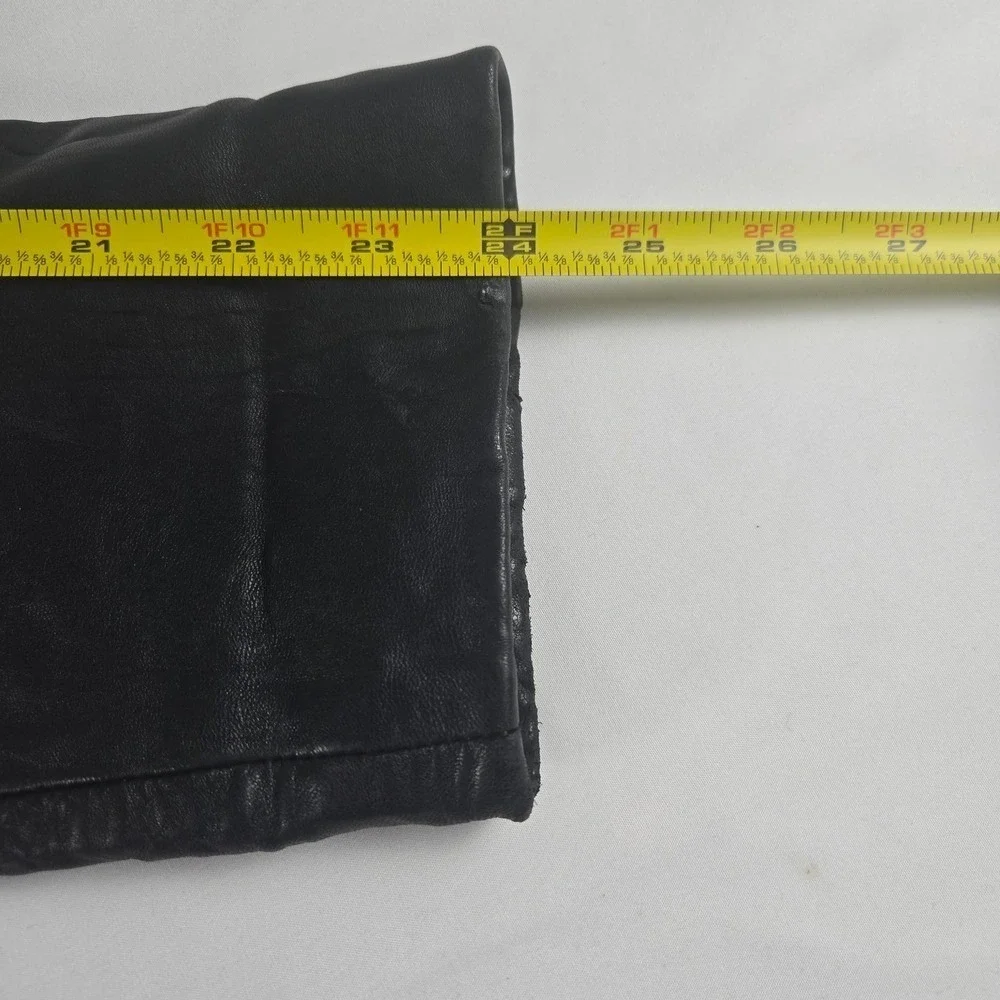 IZOD Leather Jacket Mens Medium‎ Black Full Zip Classic Minimalist Coat
